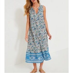 Tuckernuck Cornflower Whimsy Salty Paloma Caftan - Small/Medium